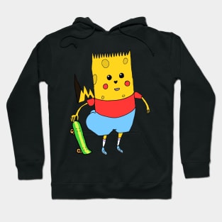 Yellow Cartoon Character - SpongeBart PikaPants Knock Off Brand Parody Boot Hoodie